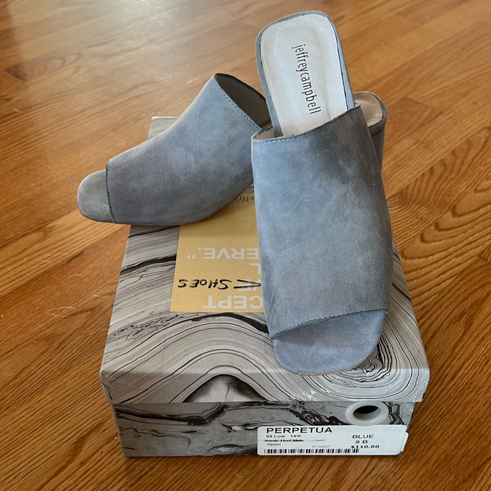 Jeffrey Campbell New Suede Slides size 9B